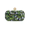 Bolsa de Festa Clutch Bordada com Lantejoulas Florais Mais Vendida Transfronteiriça com Corrente Destacável, Pode Ser Carregada na Mão ou Usada como Bolsa Transversal
