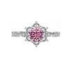 Anillo de Plata Esterlina S925 productos genuinos Diamante Moissanita Estrella Anillo de Pareja Chica Propuesta de Matrimonio para Enviar a la Novia