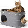 Ninho de Gato, Ninho de Gato Universal para Todas as Estações, Ninho de Gato Dobrável de Espaço Amplo, Ninho de Gato Resistente ao Desgaste e a Arranhões, Cama de Gato de Camada Dupla