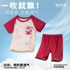 Pijamas de verano para niños, de manga corta, con dibujos animados, para niñas y niños, de talla mediana y grande, finos, con aire acondicionado, para el hogar.