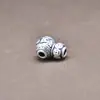 Yiluya plata 999 plata dura 3D mantra de seis palabras de tres vías cuentas sueltas pulsera de cuentas hechas a mano DIY collar cuentas espaciadoras accesorios