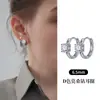 Pendientes de Plata de Ley S925 con Moissanita, Nuevos Pendientes de Aro Simples y Elegantes con un Toque de Lujo, Joyería para Orejas de Diamante Artificial de Lujo Ligero