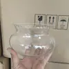 Creativo Transparente Pequeño Redondo Vidrio Boca de Encaje Tanque de Peces Dorados Maceta Hidropónica Tanque de Tortugas Decoraciones de Mesa de Café de Sala de Estar Escritorio