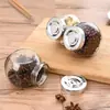 Juego Transfronterizo Frasco Sellado de Vidrio Botella de Condimento Botella de Hueso Plano 180ml Botella de Vidrio Tarro para Té Perfumado Frutos Secos Almacenamiento de Cocina