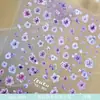 Adesivos de Unha com Flores Secas Simuladas, Populares no Xiaohongshu, Pétalas Florais de Primavera, Decalques de Unha em Relevo Florais Estilo Japonês