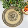 Porta-copos tecido estilo ins americano jogo americano algodão linho mesa de jantar tapete de isolamento tapete de juta para fotos tapete de decoração