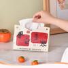 Caja de Pañuelos China de Paz y Alegría Caja de Pañuelos de Cuero para Sala de Estar Caja de Pañuelos Roja para el Hogar Caja de Almacenamiento Simple