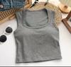 Ropa Interior Sexy Tipo Chaleco Muestra el Pecho Grande Para Usar Fuera de Línea Versátil Transpirable Cómodo Copa Fija Envoltura Tubo para el Pecho