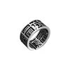 Anillo de la suerte cuadrado retro para hombre, anillo de dedo ancho tipo abaco Ruyi, anillo abierto de moda de plata tailandesa de imitación para hombre