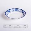 Venta al por mayor de fábrica porcelana azul y blanca Tazón para fideos plato disco encaje de onda china hotel A5 vajilla de melamina imitación porcelana