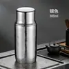 Taza Simple de Titanio Puro Alta Apariencia Portátil Tapa con Ventosa Magnética Mini Taza de Bolsillo Oficina de Negocios Taza de Agua Aislada de Titanio Puro