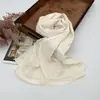 Nuevo Turbante de Color Sólido Plisado Suave de Crepé Moda Viaje Estilo Retro Pañuelo para la Cabeza Chal de Playa Venta al por Mayor