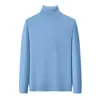 Suéter masculino de gola alta transfronteiriço 2026 outono e inverno novo casual de negócios cor sólida espessado quente malha base para comércio exterior