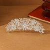 Joyería transfronteriza para novia, tocado de hojas de árbol de plata con diamantes de imitación coreanos, accesorios para el cabello de boda, accesorios para vestidos, accesorios.