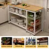 Estante de almacenamiento para cocina, cesta multifuncional para verduras, encimera de corte, estante de almacenamiento para microondas y utensilios de cocina, gabinete lateral, mesa multicapa