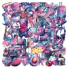 Colección Pegatinas transparentes de PET multiestilo, un juego completo de lindas pegatinas decorativas retro artísticas de dibujos animados para DIY, al por mayor