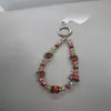 Cadena de Teléfono Móvil de Cristal de Gama Alta Colgante de Lanyard con Cuentas de Vidrio para Teléfono Móvil Cadena Retro para Colgar en la Muñeca Colgante de Ins Bolso