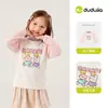 Roupas de Inverno Quentes com Forro de Lã Dudu para Crianças Meninos e Meninas, Camiseta Térmica de Inverno, Camiseta de Manga Longa para Bebê, Vestuário Infantil
