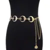 Cadena de Cintura de Metal Luna para Mujer Vestido Decorado con Sol Estilo ins Tendencia Simple Cadena Versátil Accesorios para la Cintura
