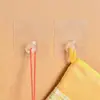 Gancho Transparente Sin Rastro, Gancho Adhesivo de Plástico, Gancho en Forma de Cuerno, Gancho de Cuerno Sin Taladro, Gancho Adhesivo Sin Clavos para Baño Cocina