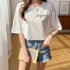 Playera de Lactancia de Cuello Redondo con Abertura Lateral para Mujer Verano Estampado Nuevo Diseño Holgado de Mamá Caliente Ropa de Maternidad con Abertura Lateral para Después del Parto