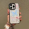 Funda para Teléfono Macaron de Alta Definición Pintada a Color Mariposa y Flor de Rosa Estampado Completo para Iphone18Promax Transparente Personalizable