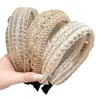 Grampo de Cabelo Largo com Aba Tecido Estilo Resort Boêmio, Faixa de Cabelo para Mulheres, Topo Alto para Crânio, Faixa de Cabelo para Viagem, Acessórios com Atmosfera de Praia