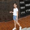 Verano Niños Borla Rotos Shorts de Mezclilla para Niñas Etiqueta de Teclado Pantalones Cortos de Mezclilla a la Moda Dropshipping