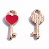 Fechadura de Amor Colorida Multicor Venda Quente Transfronteiriça Pingente de Chave Acessórios de Joias de Liga de Zinco DIY Pingente de Decoração para Colar