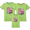 Ropa de verano de manga corta para suegros nueva familia de tres algodón fino ropa para niños ropa para enamorados venta al por mayor ropa de clase impresión generación de cabello