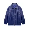 Venta al por mayor Otoño 2026 Nuevo Estilo Europeo y Americano Ropa para Mujer Color Sólido Cuello Alto Chaqueta Holgada 7566