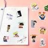 50 hojas/set sin repetición dibujos animados Detective Conan pegatinas para diario de mano cuaderno material autoadhesivo pegatinas
