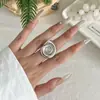 Anillo de Caracola Estilo Marino Transfronterizo Europeo y Americano Personalidad Exagerada Simple Acero Inoxidable Joyería Versátil Anillo para el Dedo Índice