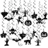 Nueva Decoración de Halloween Adornos Colgantes Espirales, Montaje de Atmósfera Espeluznante para Casas Embrujadas, Decoraciones Colgantes Espirales de Esqueleto