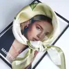 Bufanda Estampada de Seda Imitación de Moda Coreana en Stock para Mujer Versátil Moda Verano Protección Solar Pañuelo para la Cabeza con Bufanda para el Cuello