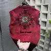 Marca Tendência Estilo Americano 2025 Moda Colete Masculino Camiseta Sem Manga Verão Tie-Dye Estampado Tank Top Solto