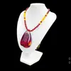 Colgante de Cera de Miel de Ámbar Natural Optimizado Colgante de Gota de Agua Colgante de Ámbar Rojo Collar de Ámbar de Línea de Sangre Unisex