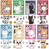 8 Haz Cara Lindo Gato de Dibujos Animados Collages Niños Decoración de Vaso de Agua Educativo DIY Pegatinas Impermeables Transfronterizas