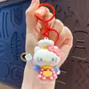 Chaveiro Criativo de Gatinho KT Chefe Flocado Desenho Animado Pingente de Bolsa Fofo Chaveiro de Carro Presente Atacado
