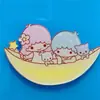 Broche de Acrílico Estrellas Gemelas Harajuku Insignia de Dibujos Animados Accesorios para Bolsos Estilo Carcasa de Teléfono DIY Lazo