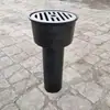 Ralo de Piso de Ferro Fundido com Sifão Profundo DN50 75 100 150 200 Passagem Direta Redondo com Travas Integradas Anti-odor