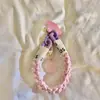 Lanyard Versátil Rosa Brillante Estrella Gruesa Esquina para Teléfono Móvil con Clip Colgante Llavero de Coche Funda para Teléfono Móvil Universal