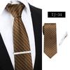 Corbata de Negocios a Rayas para Hombre Formal Profesional Roja Azul Atada a Mano Imitación Seda 7.5cm Stock Listo de Fábrica