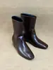 Em Estoque, Envia Imediatamente! Botas de Moda Femininas Estilo Coreano Elegantes com Bico Quadrado, Forradas com Lã para Emagrecer, de Cano Largo, com Aumento Oculto de Altura, Cano Médio Ajustadas