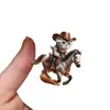 Insígnia de Broche de Gato Cowboy de Equitação Acrílica Plana Transfronteiriça Padrão