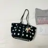 Bolso Casual de Gran Capacidad con Lunares para Mujer 2026 Nuevo Bolso de Hombro Único para el Trabajo Bolso Tote Simple de Moda Bolso Cubo