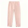 Estilo Novo Primavera e Outono Transfronteiriço Calça Base para Meninas Calça Longa com Borda Franzida Infantil Calça Longa Elástica Apertada para Bebê Menina Roupa Externa