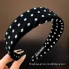 Faixa de cabeça colorida de bolinhas com aba larga para mulheres, tiara estilo dopamina, aumenta a altura do topo da cabeça, acessório de cabelo, acessório de cabelo personalizado estilo japonês e coreano