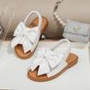 Sandálias Infantis com Design Vazado, Sapatos Planos para Crianças Pequenas, Vendas Populares Transfronteiriças, Sandálias Infantis para Meninas com Tira Elástica e Laço para Idades de 3 a 6 Anos