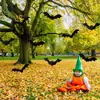 Novo Pingente de Morcego de Halloween Simulação Morcego Preto Pendurado Voando Decorações Temáticas de Halloween para Interior e Exterior
